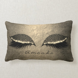 Ivory Foxier Gold Gray Black Custom Glitzer Makeup Lendenkissen