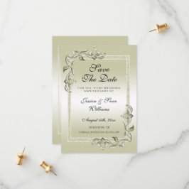 Ivory Gem & Glitzer 14. Hochzeitstag Save The Date
