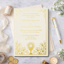 Ivory Gold Chalice and Host First Holy Communion
