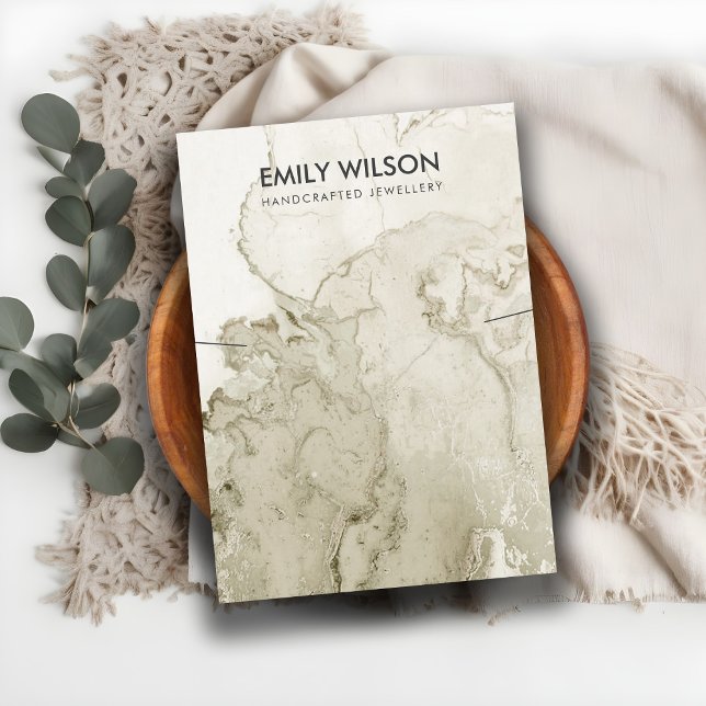 IVORY GOLD GRAY AGATE MARBLE NECKLACE DISPLAD-KART VISITENKARTE (Von Creator hochgeladen)