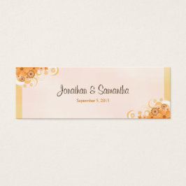 Ivory Gold Peach Floral Kleine Gastgeschenk Hochze