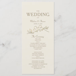 Ivory Gold Wedding Programme
