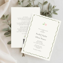 Ivory | Invitation de mariage florale chic et fant