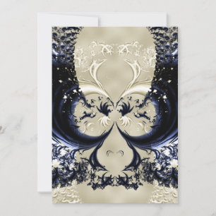 Ivory Lace Fraktal Wedding Einladung