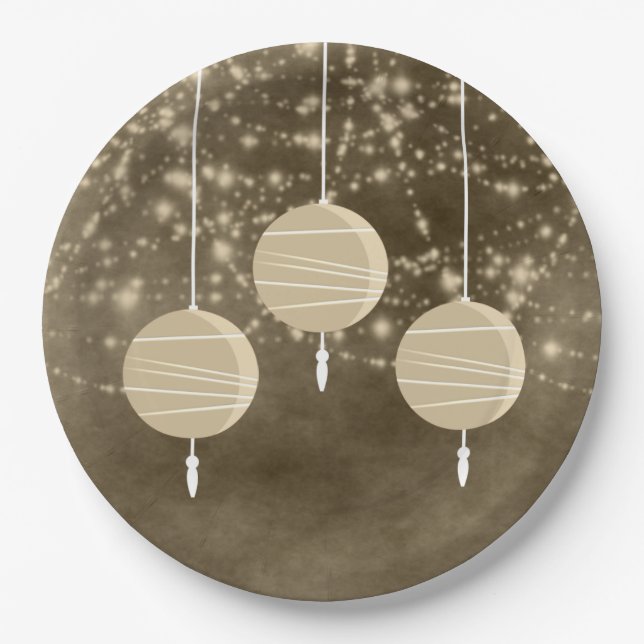 Ivory Lanterns Geburtstag Pappteller (Vorderseite)