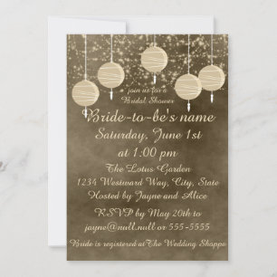 Ivory Lanterns Invitation de la douche nuptiale