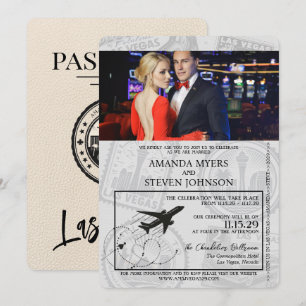 Ivory Las Vegas Passport Wedding Einladung