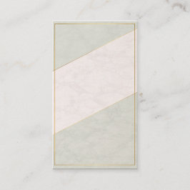 Ivory Marble Blank Appointment Card – Gold Accent Terminkarte