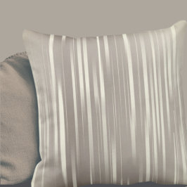 Ivory Metallic Stripes Kissen