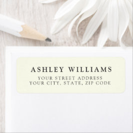 Ivory Minimalist Elegant Return Stickers
