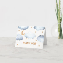 Ivory Moon Stars Twinkle Boy Baby Shower