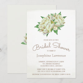 Ivory Peony Watercolor Brautparty Einladung