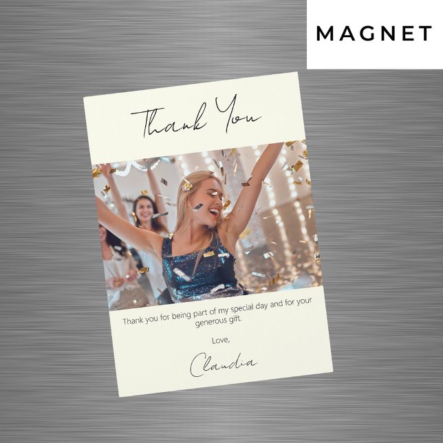 Ivory photo merci carte magnétique (Créateur téléchargé)
