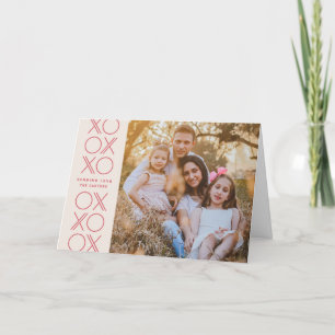 Ivory Pink Geometry XO Valentine's Day Carte photo