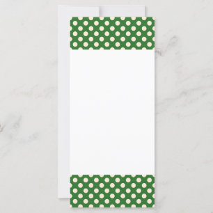 Ivory Polka Dots auf Green Rack Card