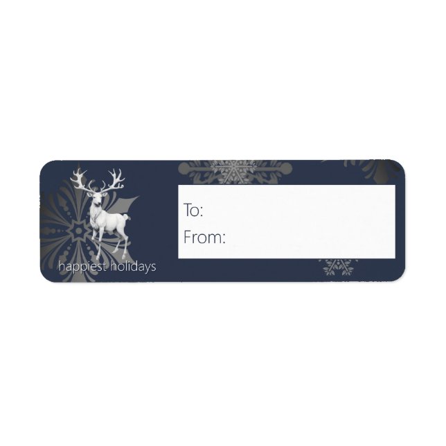 Ivory Reindeer Weihnachten | Blue Gift (Vorne)