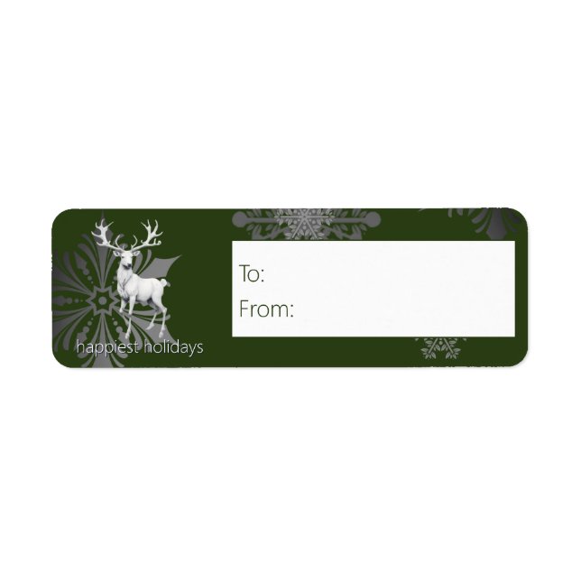 Ivory Reindeer Weihnachten | Grünes Geschenk (Vorne)