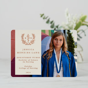 Ivory RN Asclepius Graduation Faire-part photo