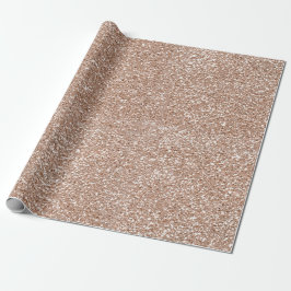 Ivory Rose Gold Abstrakter Glitzer Bridal 16. Geschenkpapier
