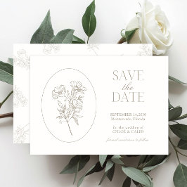 Ivory & Sand | Chic Floral Wedding Save the Date