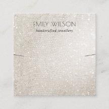 Ivory Silver Sparkle Glitzer Shiny Earring Display