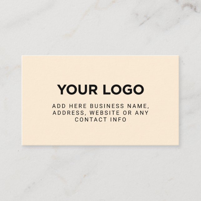 Ivory | Simple Company Logo Visitenkarte (Vorderseite)