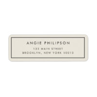 Ivory Simple Typografy Chic Return Address Label