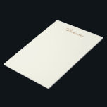 Ivory Solid Color Anpassen Notizblock<br><div class="desc">Dieses Produkt ist in Elfenbein erhältlich,  einem gelblichen Weiß. Passen Sie dieses Produkt einfach mit Ihrem eigenen Text,  Bild oder Foto an.</div>
