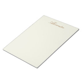 Ivory Solid Color Anpassen Notizblock