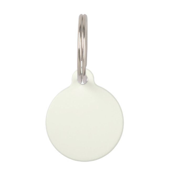 Ivory Solid Color Haustiermarke (Vorderseite)