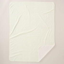 Ivory Solid Color Sherpadecke