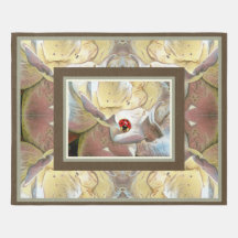 Ivory Tan floral avec cocaïpille Tan Zone Beige