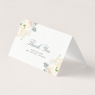 Ivory träumt Mr. and Mrs Wedding Dankeschön Card