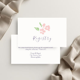 Ivory | Watercolor Wedding Registry Enclosure Card Begleitkarte