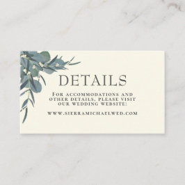 Ivory White | Eukalyptus Botanical Wedding Details Begleitkarte