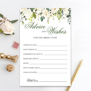 Ivory White Roses Blumenratgeber und Wunschkarte