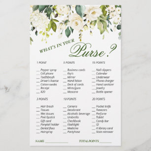 Ivory White Roses Greenerity Brautparty Game