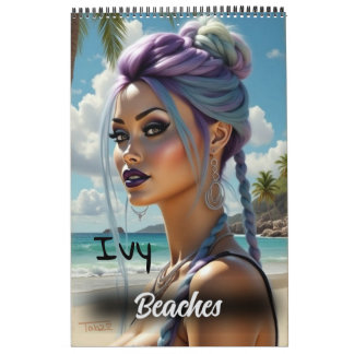 Ivy Beaches Pinup Calendrier Art Collectable