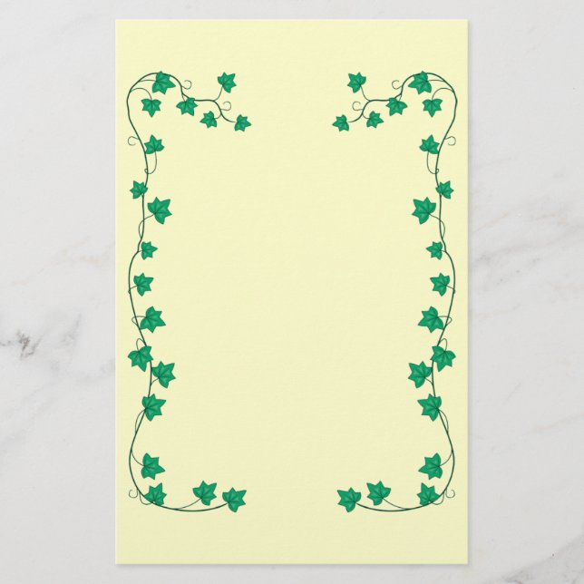 Ivy Border Stationery Briefpapier (Vorderseite)