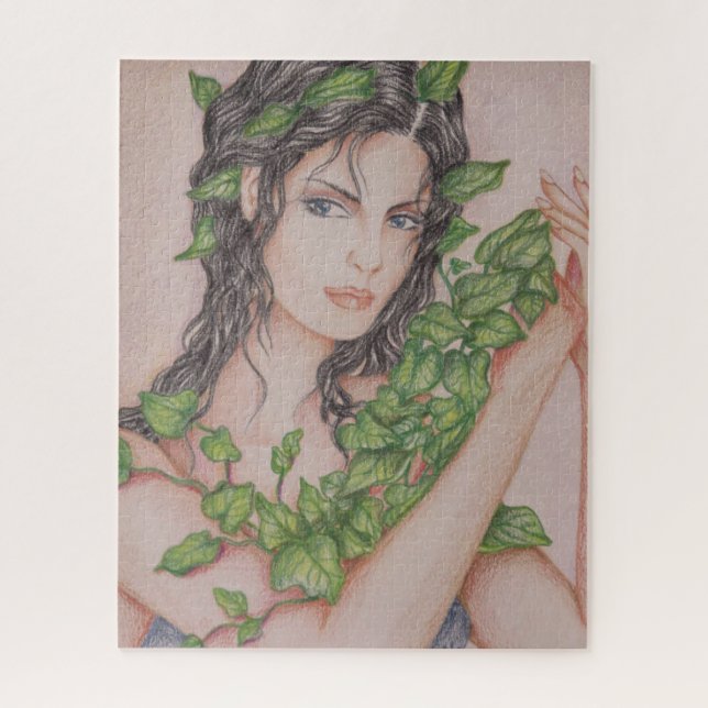 Ivy Bride Girl Portrait Kunstvoll wandern im Valle (Vertikal)