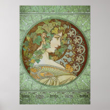 Ivy by Alphonse Mucha Art Nouveau