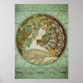 Ivy by Alphonse Mucha Art Nouveau Poster