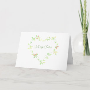 Ivy Heart Sister Birthday Card Karte
