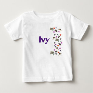 Ivy, Mädchenname mit australischer Wildtierart, Baby T-shirt