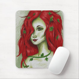 Ivy Nymph Redhead Sexy Fantasy Frauen im Portrait  Mousepad