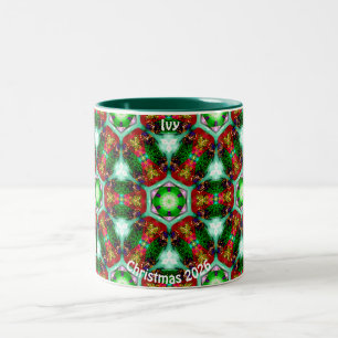 IVY ~ Personalisierte Muscheln für Weihnachtsfrakt Zweifarbige Tasse