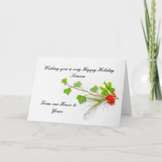 Ivy, saint, pin et baies invitation de vacances