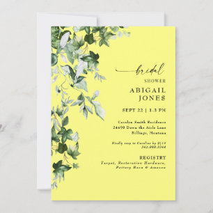 Ivy Spring Buttery Yellow Brautparty Einladung