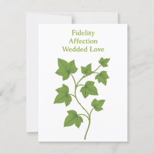 Ivy — Treue, Zuneigung, Hochzeit-Liebe Postkarte