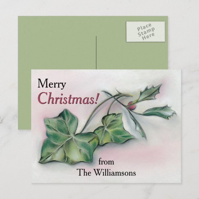 Ivy und Heilige Personalisierte Weihnachten (Vorne/Hinten)